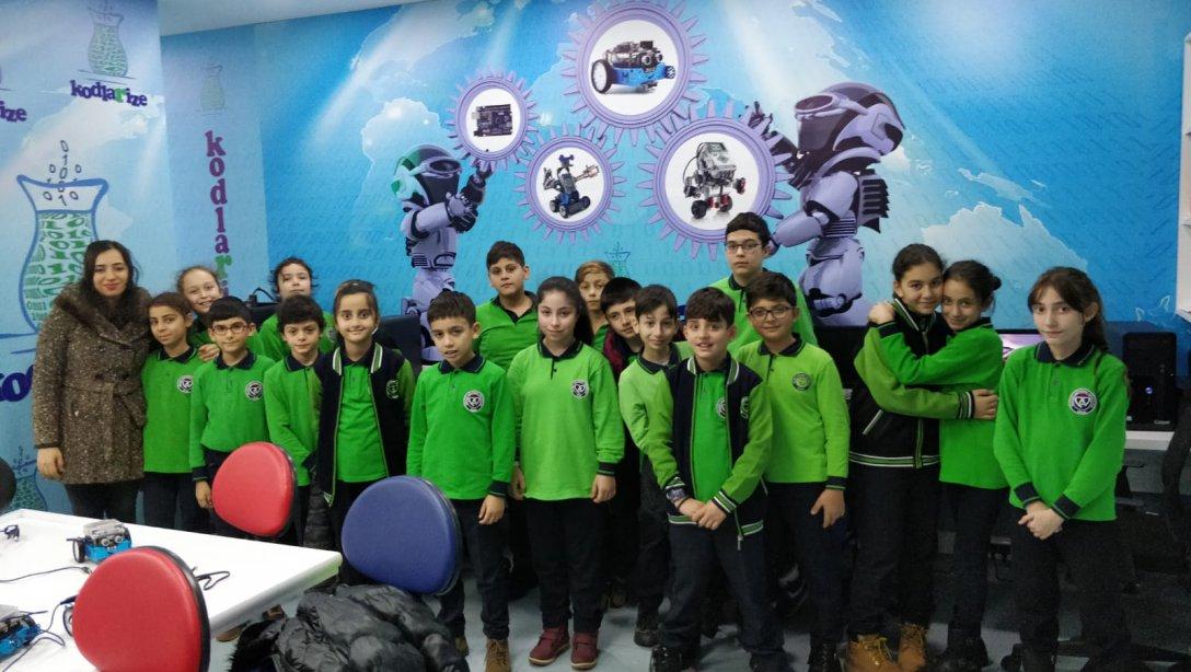 Mehmet Akif Ortaokulu Öğrencileri Merkez Kodlama Atölyesini Ziyaret Etti