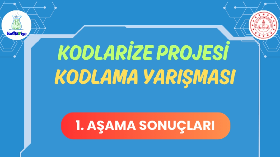 KodlaRize Projesi Kodlama Yarışması 1. Aşama Sonuçları Yayımlandı