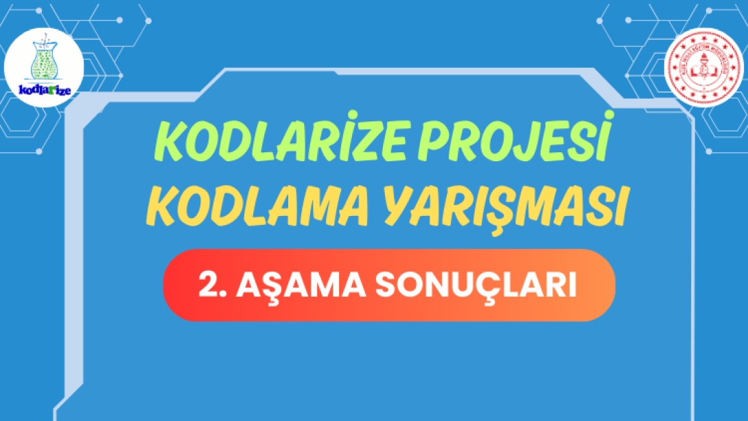 KodlaRize Projesi Kodlama Yarışması 2. Aşama Sonuçları Yayımlandı